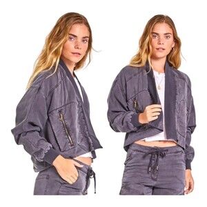 Young Fabulous & Broke Fara‎ Gray Asymmetrical Waterfall Jacket Size Small